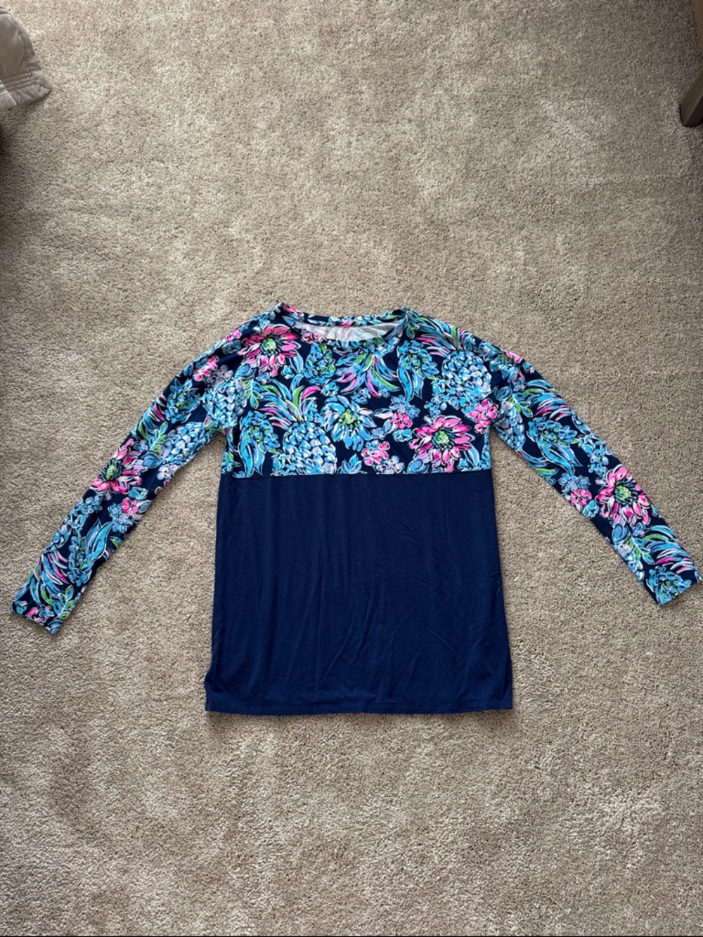 Lilly Pulitzer Finn Topin High Tidy Navy Pineapple Paradise